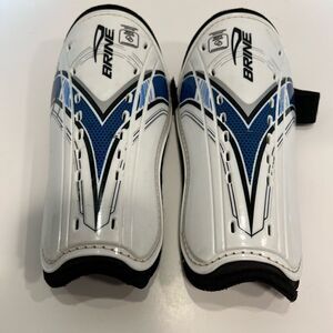 Brine ArrowTech Sports Soccer Protective Shin Guards - White & Black